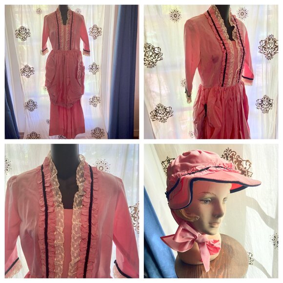 Vintage Bridgerton Marie Antoinette Style Ex Theater Costume Handmade Cosplay - Picture 1 of 16